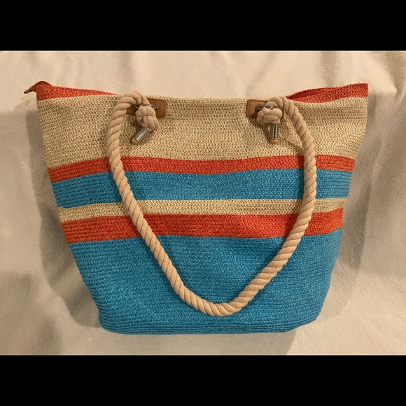 Kelly & Katie woven straw tote *NWOT* - Picture 1 of 9